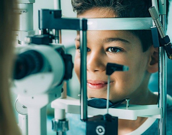 Picture of Boy Getting Eye Exam